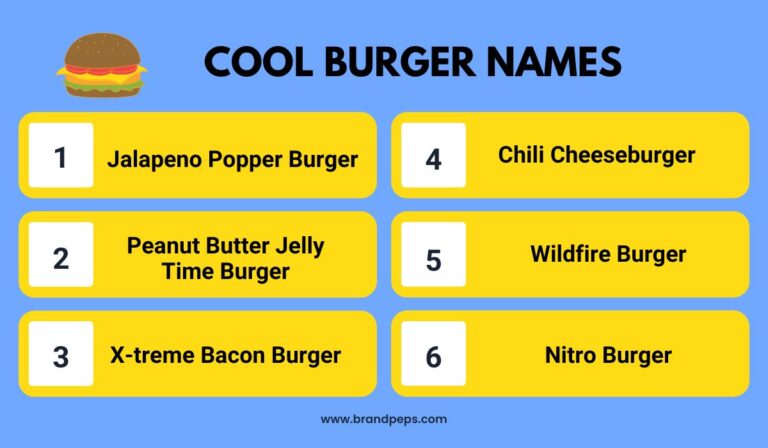 50 Cool Burger Name Ideas To Eleveate Your Menu Brand Peps