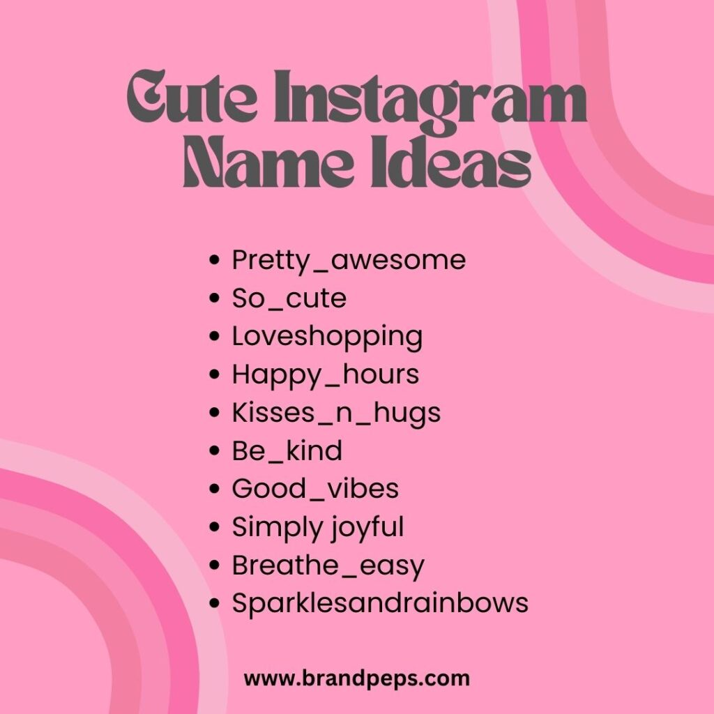 cute instagram name ideas