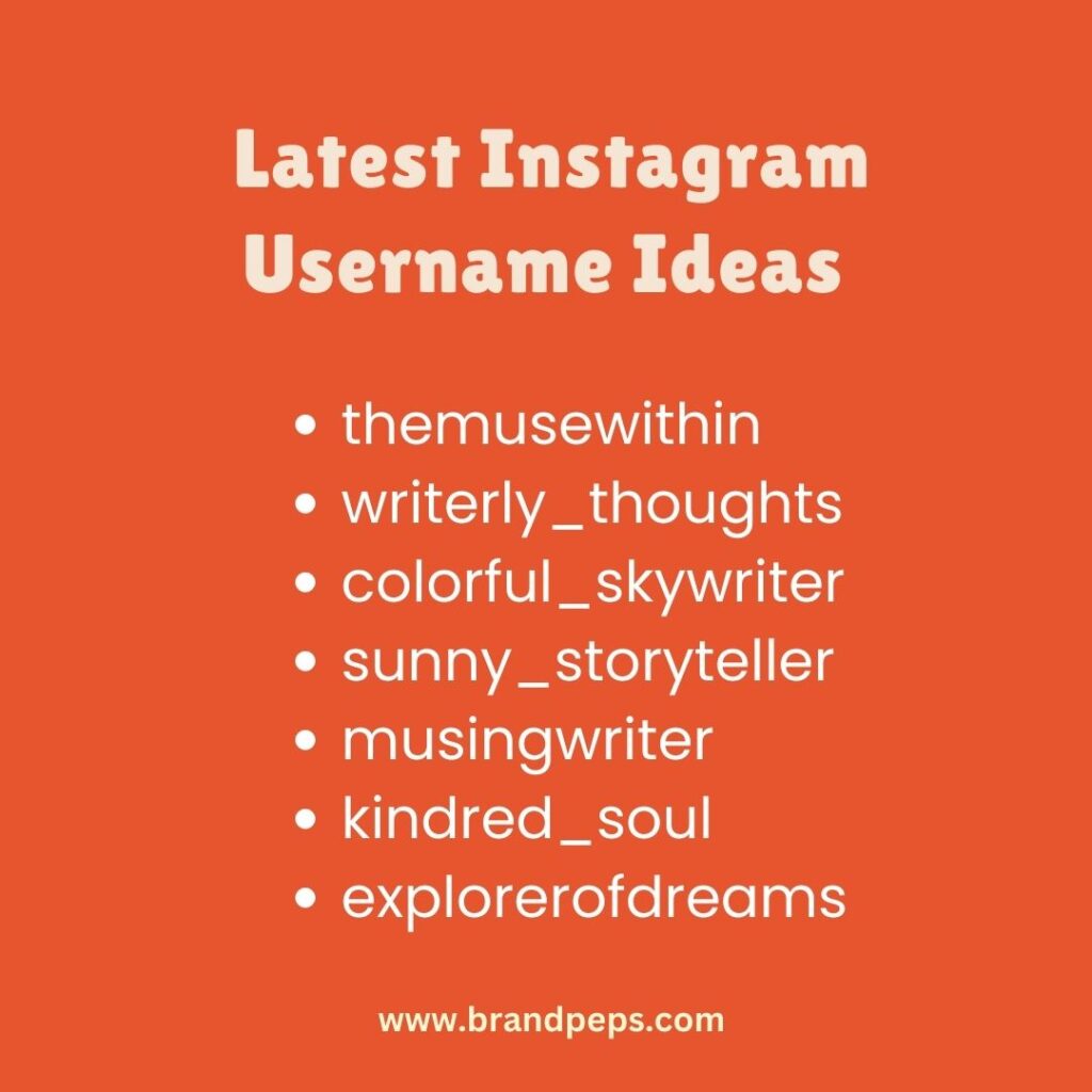 latest instagram name ideas