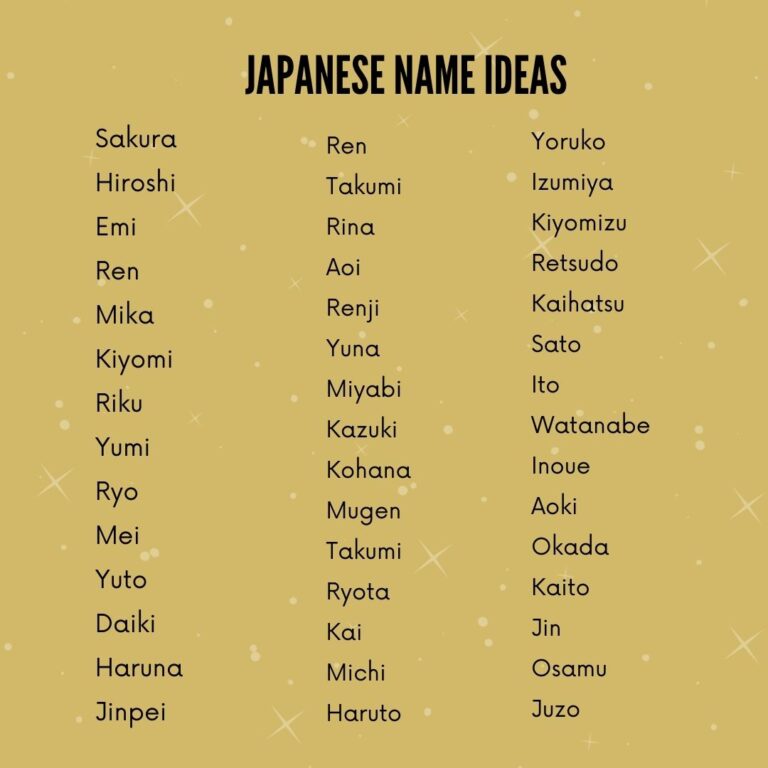 Cool Japanese Names