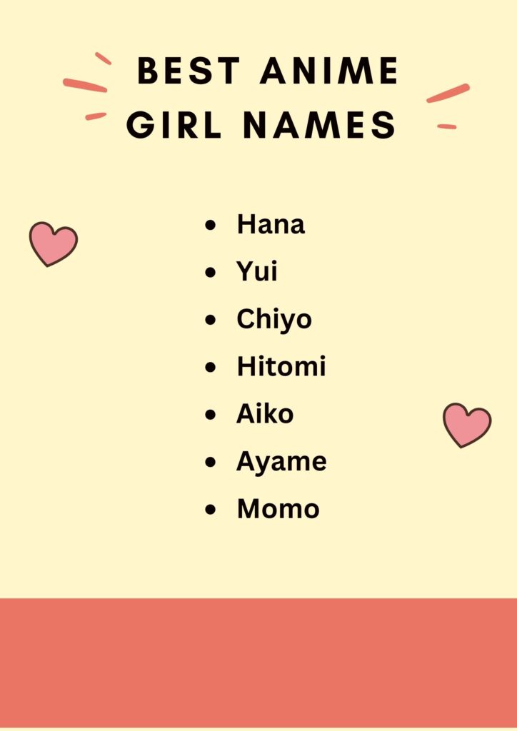 50 Coolest Anime Girl Names Brand Peps